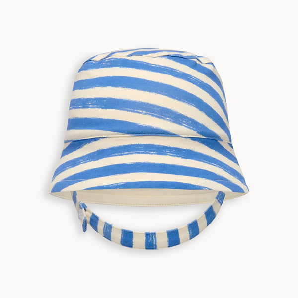 Organic Baby Toddler Sun Hat, Blue Stripe, by thebonniemob