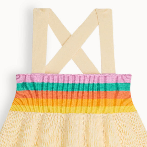 Organic Baby & Toddler Knitted Dress, Rainbow Stripe, by bonniemob